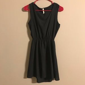 Black scalloped Back dress